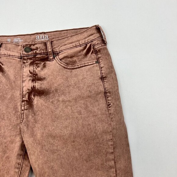 a.n.a Women’s Skinny Ankle Jeans Five Pocket Coral Size 10 - Picture 3 of 10